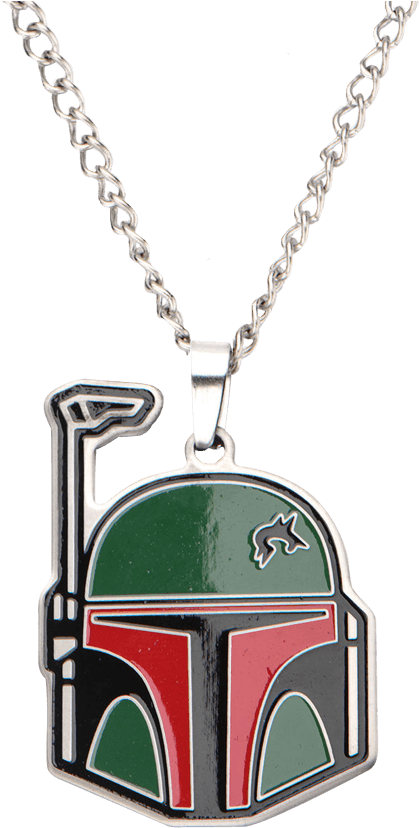 Boba Fett Helmet Necklace PNG Image