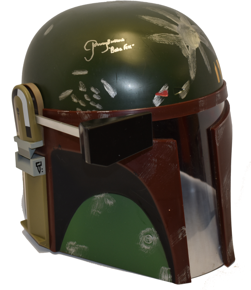 Boba Fett Helmet Signature Detail PNG Image