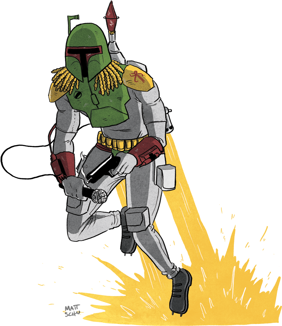 Boba Fett Jetpack Illustration PNG Image