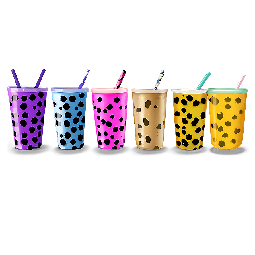 Boba Tea Cup Collection Png 05242024 PNG Image