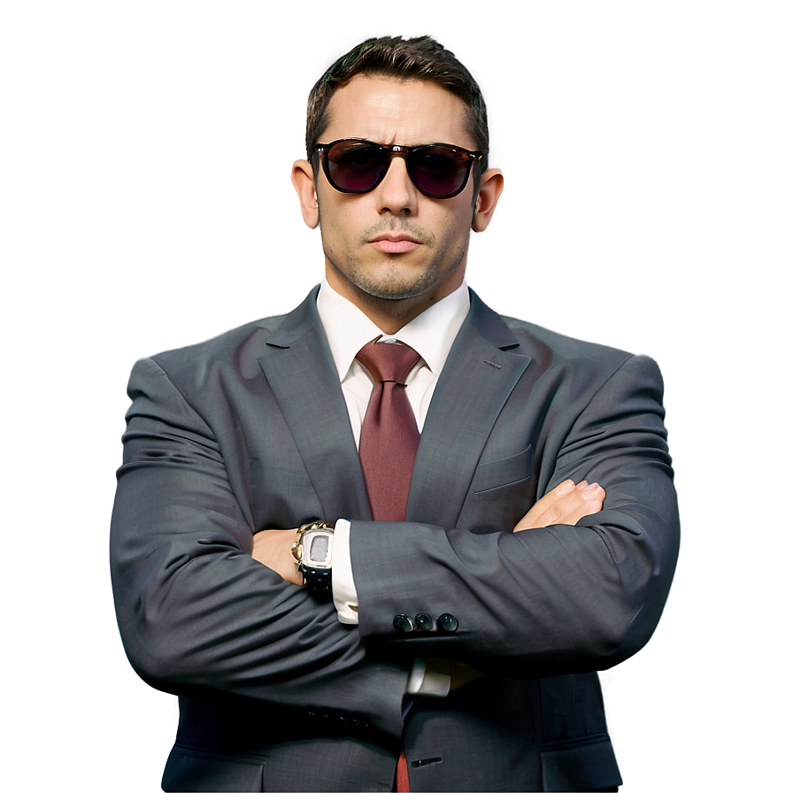 Bodyguard With Sunglasses Png Utg55 PNG Image