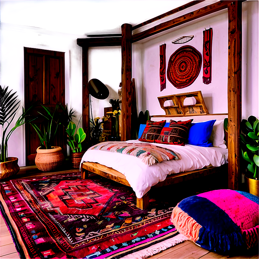 Bohemian Bedroom Decor Png Kdx PNG Image