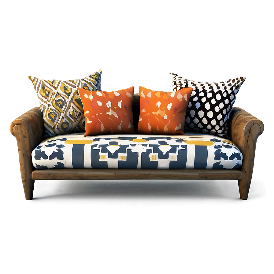 Boho Chic Couch Png Hmf PNG Image