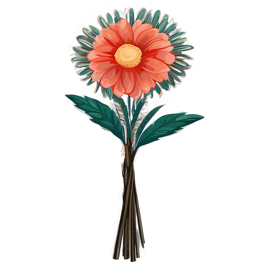 Boho Chic Flower Bouquet Png Nto PNG Image