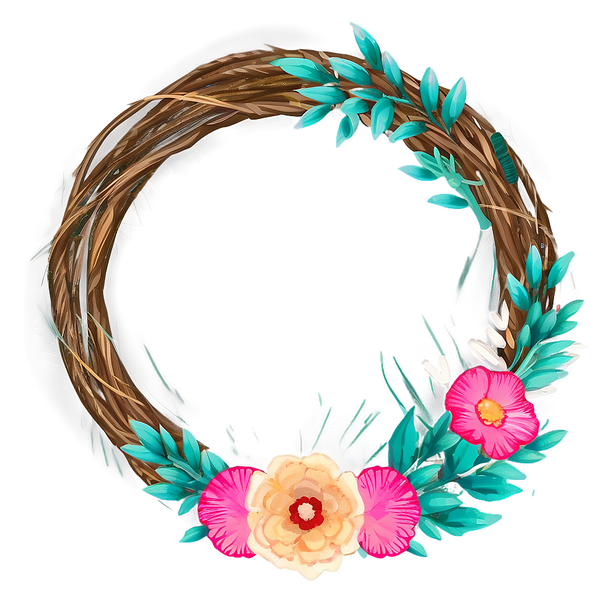 Boho Chic Wreath Png Sld99 PNG Image