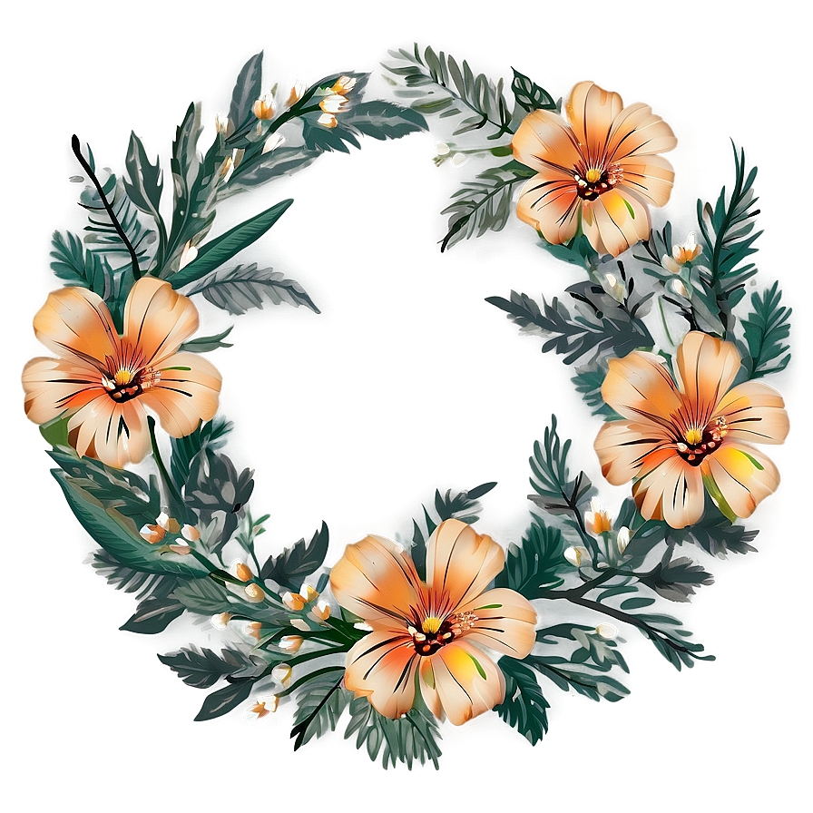 Boho Flowers Background Png 06272024 PNG Image