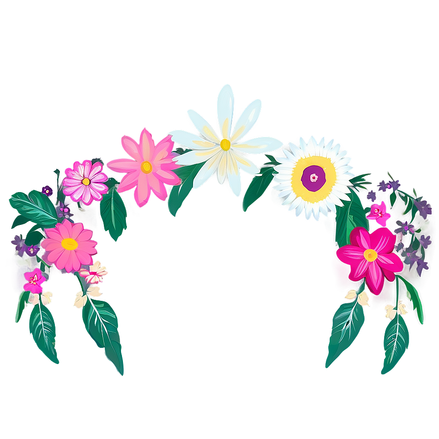 Boho Flowers Garden Png 06272024 PNG Image