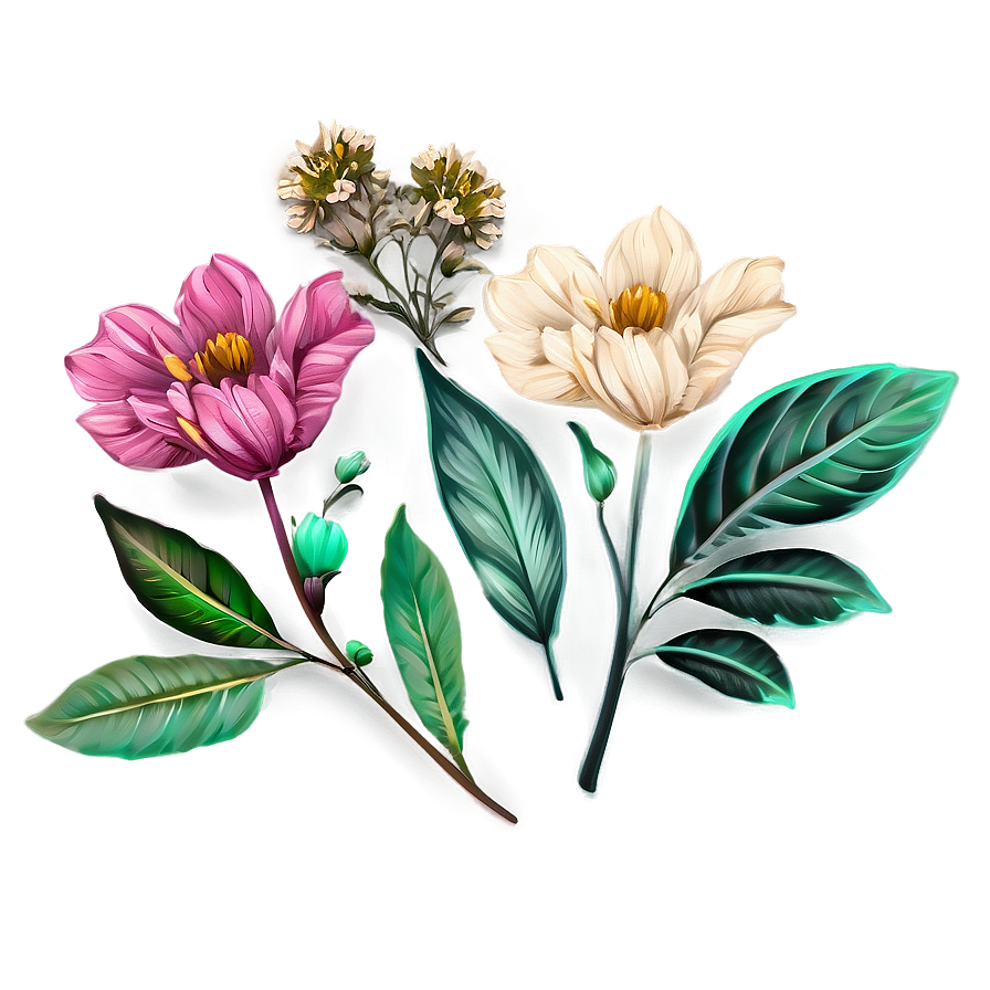 Boho Flowers Set Png 63 PNG Image