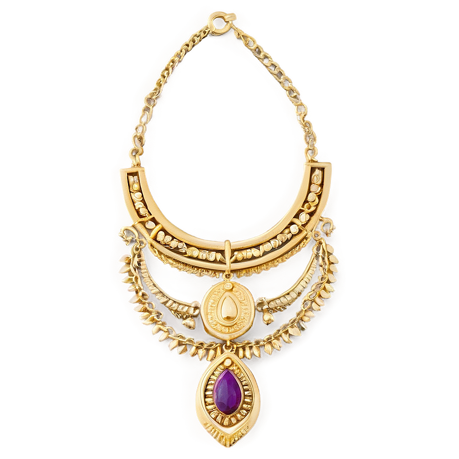 Boho Gold Necklace Png Rge PNG Image