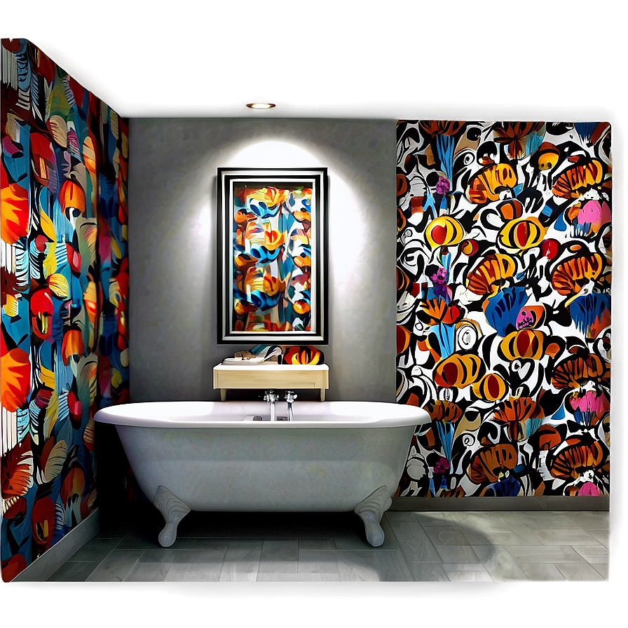 Bold Bathroom Wallpaper Png 44 PNG Image