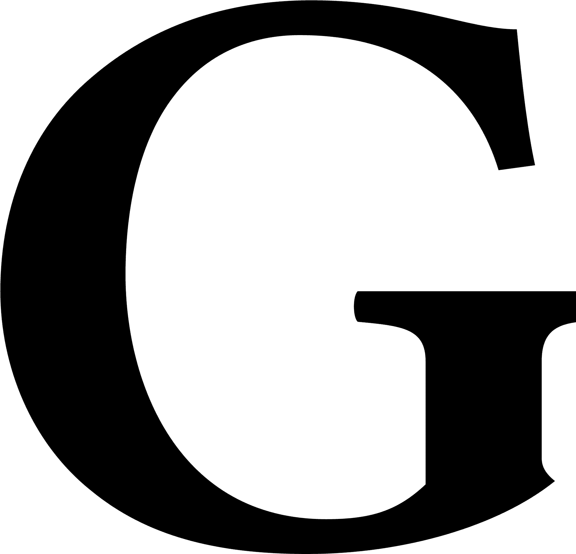 Bold Letter G Graphic PNG Image