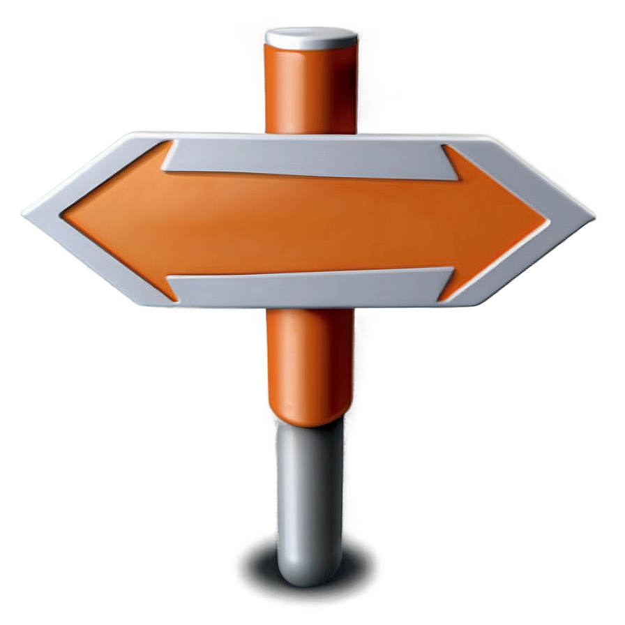 Bold Orange Directional Arrow Png Klx PNG Image