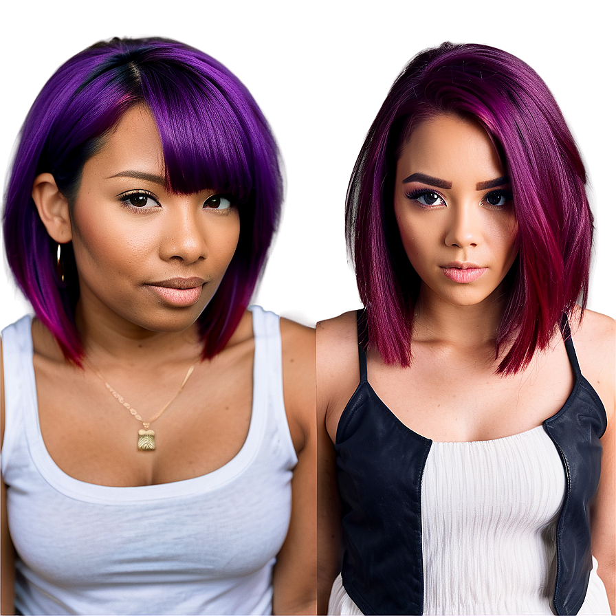 Bold Purple Hair Color Transformation Png 53 PNG Image