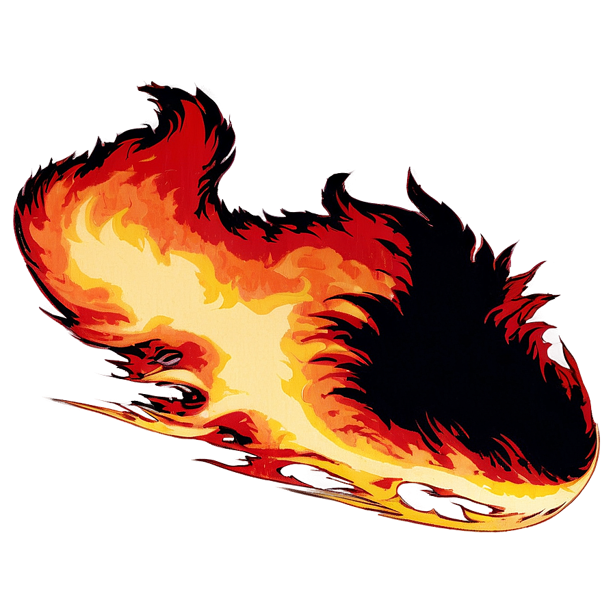 Bold Red Fire Silhouette Png 06252024 PNG Image