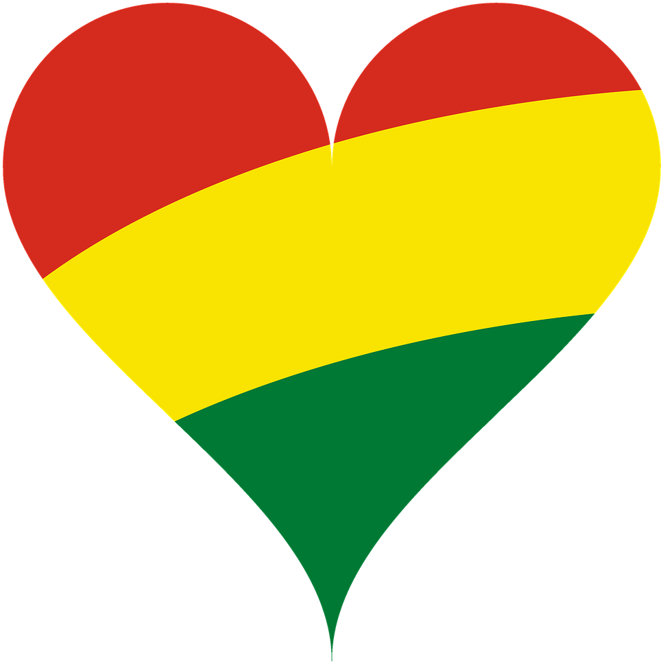 Bolivian Heart Flag Graphic PNG Image