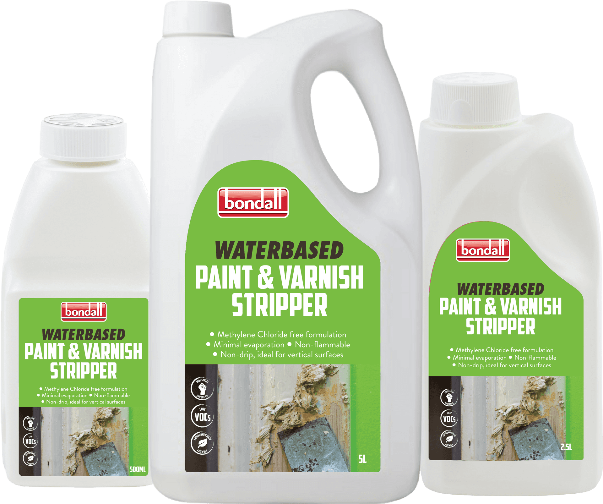 Bondall Waterbased Paint Stripper Bottles PNG Image