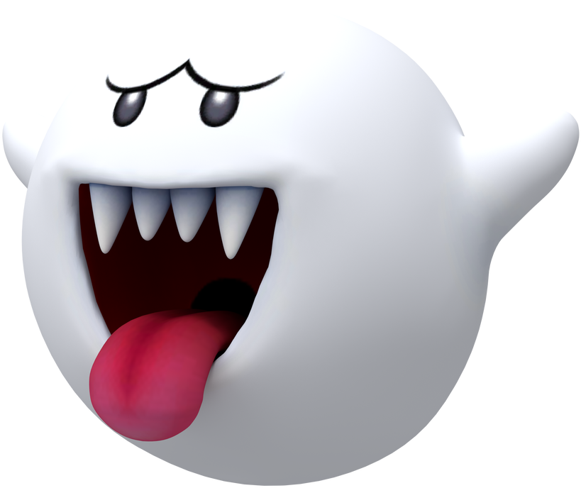 Boo Ghost Character3 D Render PNG Image