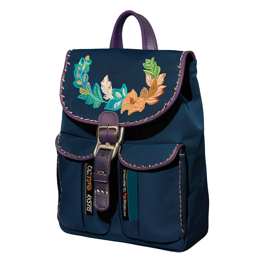 Book Bag With Embroidery Detail Png Nhh45 PNG Image