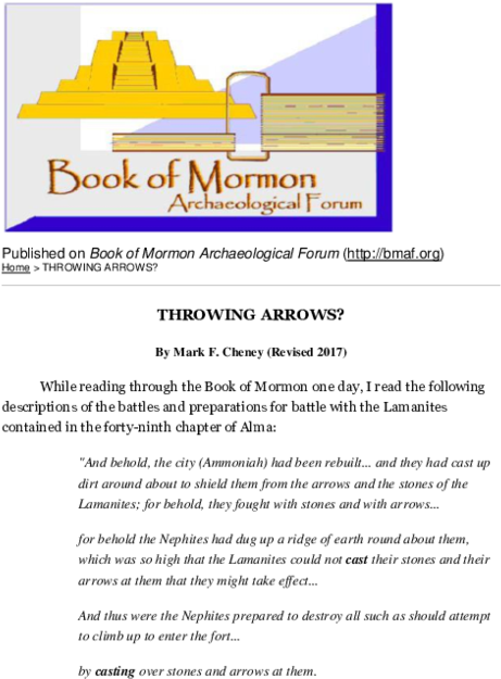 Bookof Mormon Archaeological Forum Flyer PNG Image