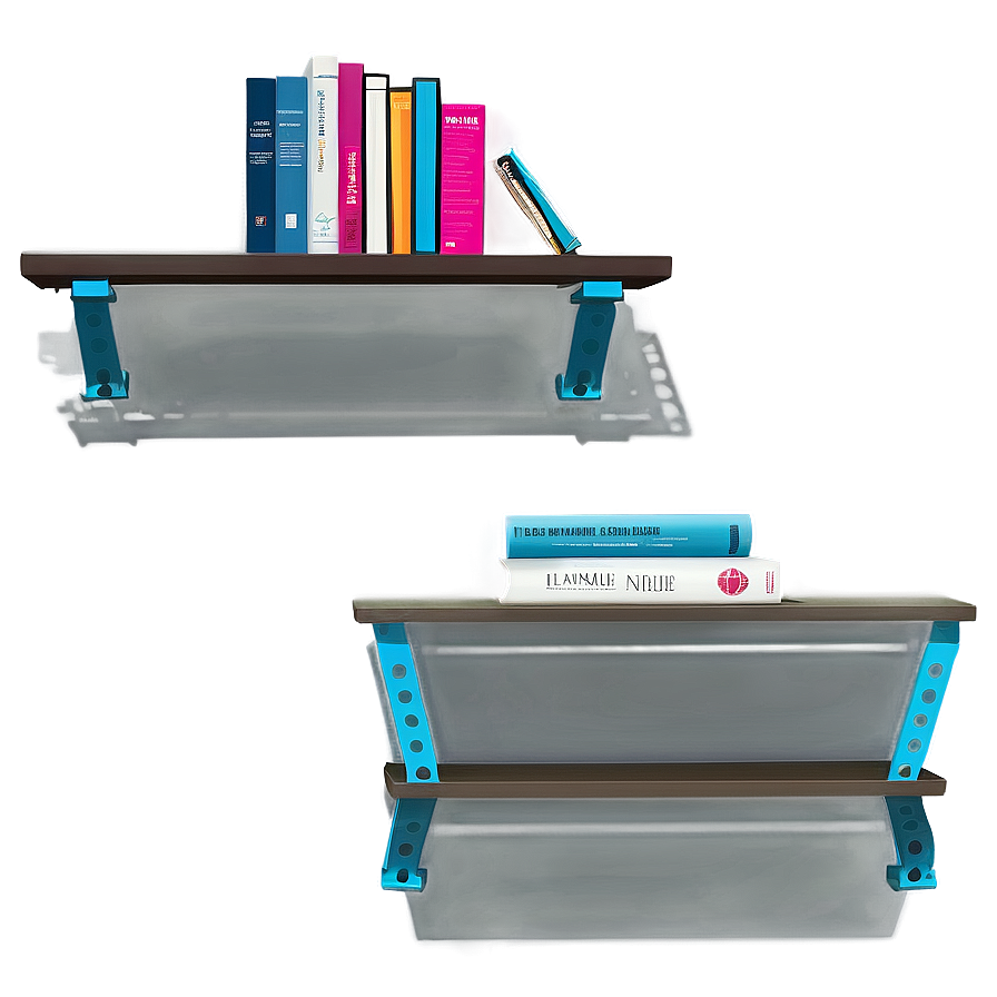 Books On Floating Shelf Png 19 PNG Image