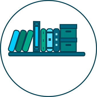 Bookshelf Icon Graphic PNG Image