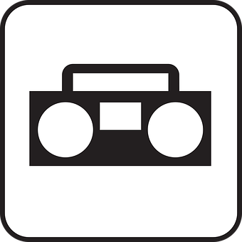 Boombox Icon Graphic PNG Image