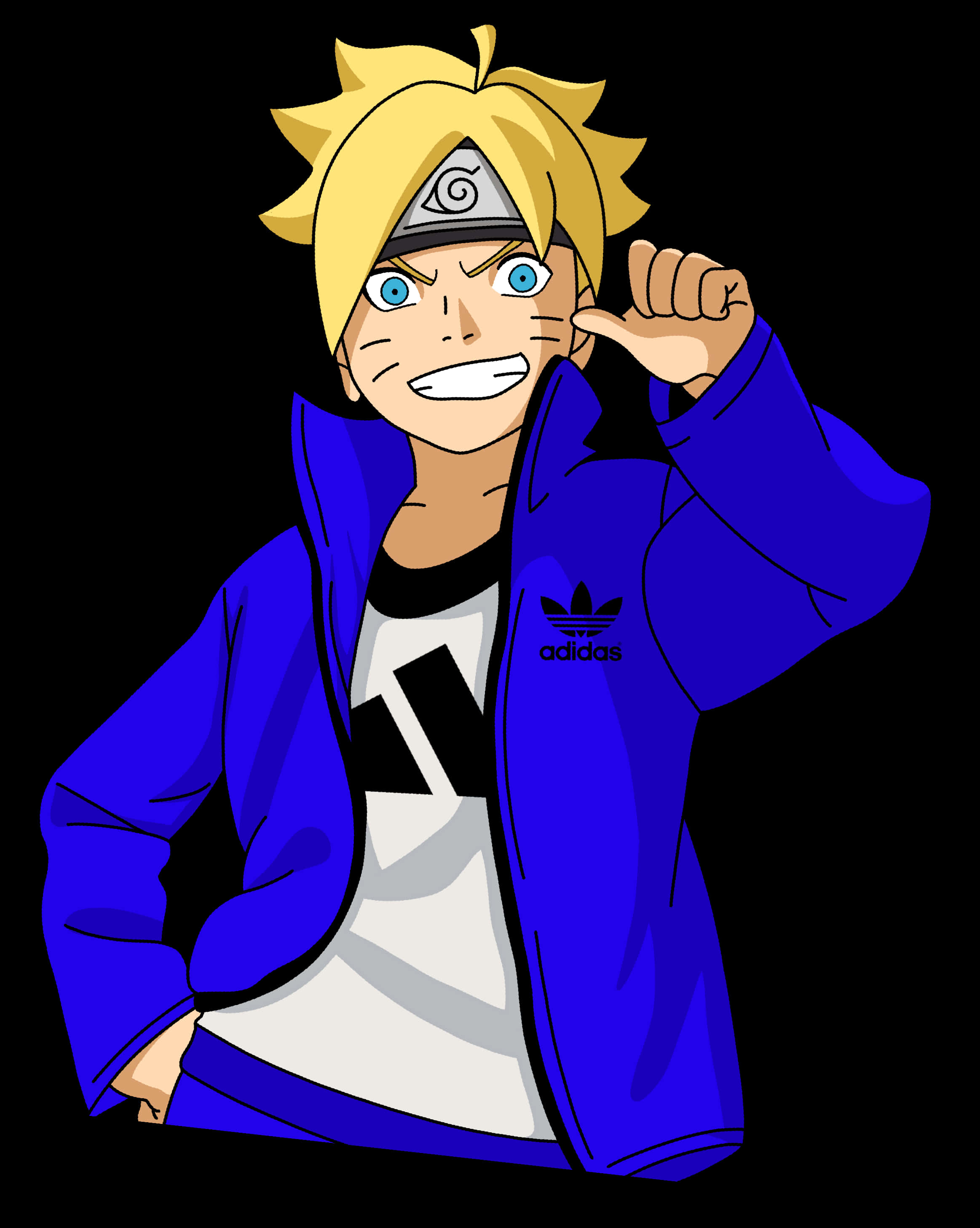 Boruto Modern Casual Outfit PNG Image