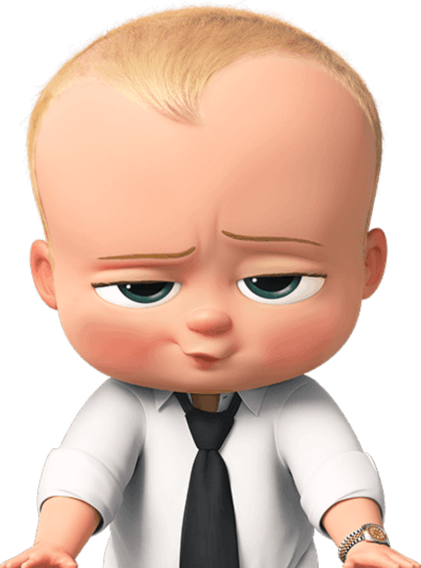 Boss Baby Character Portrait PNG Image