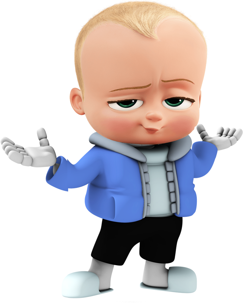 Boss Baby Confused Gesture PNG Image