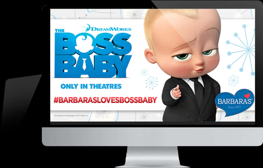 Boss Baby Movie Promotion Desktop PNG Image