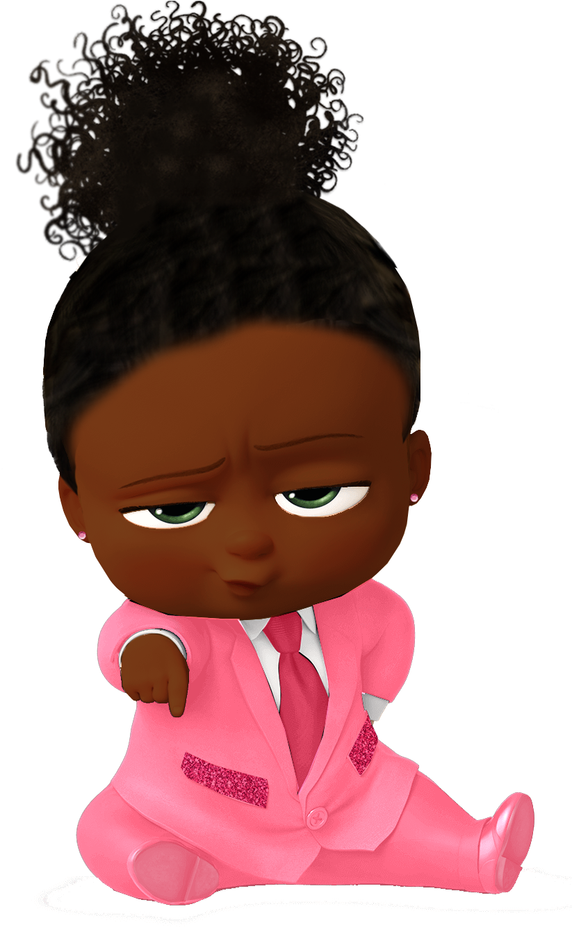 Boss Babyin Pink Suit PNG Image