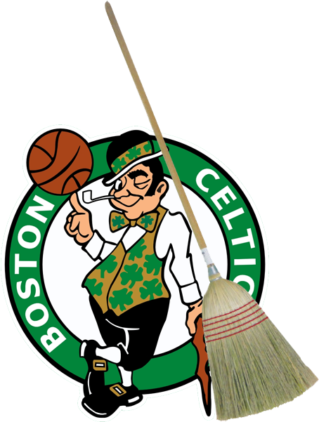 Boston Celtics Logowith Leprechaunand Broomstick.png PNG Image