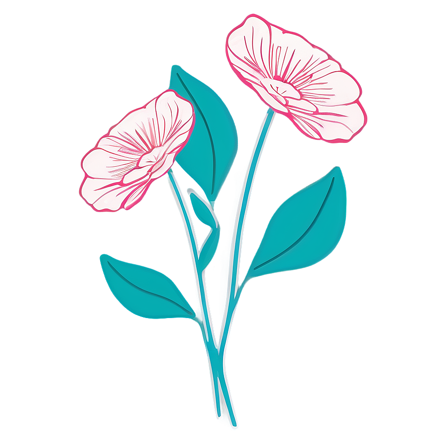 Botanical Cricut Flower Design Png Jlh PNG Image