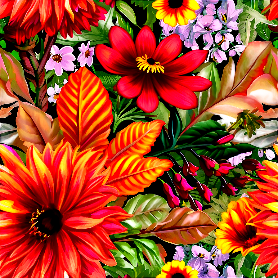 Bountiful Fall Blooms Png Mdk PNG Image