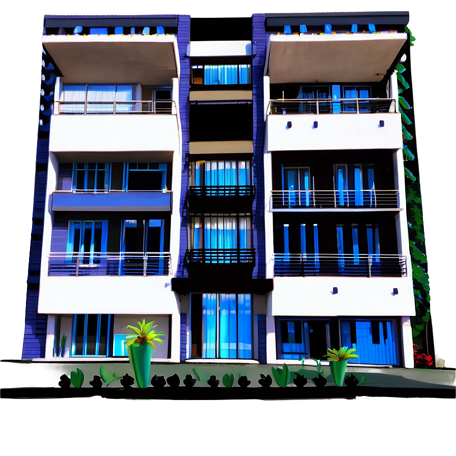 Boutique Apartment Building Png 4 PNG Image