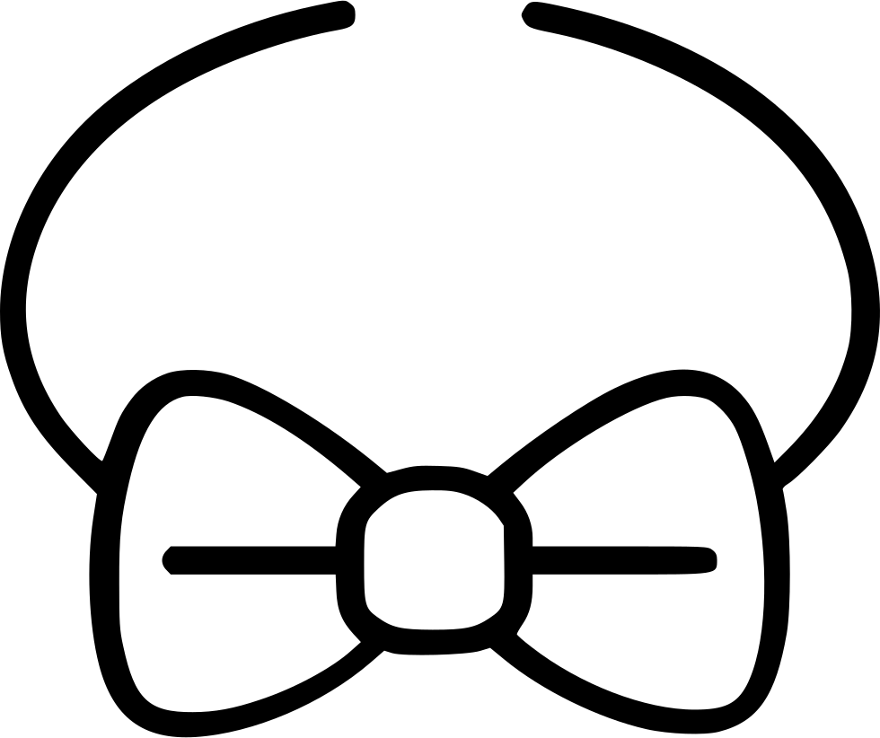 Bow Tie Outline Graphic PNG Image