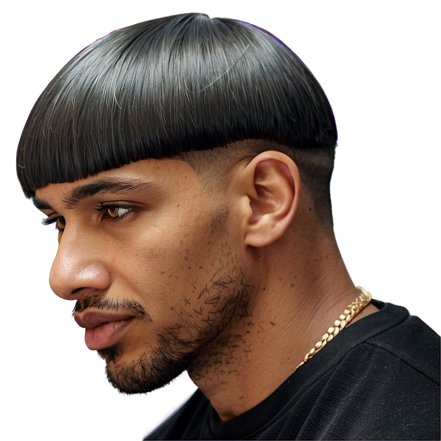 Bowl Cut With Fade Png Egb PNG Image