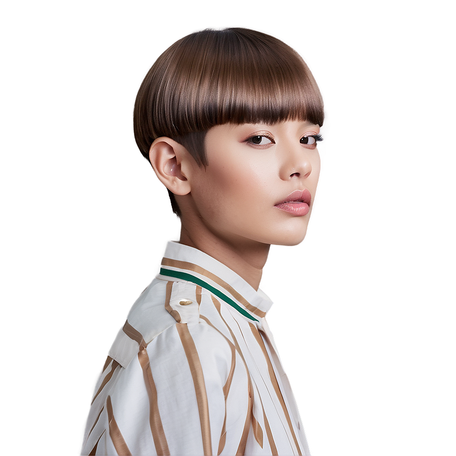 Bowl Cut With Parting Png Lur PNG Image