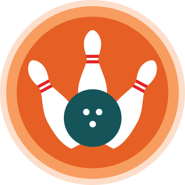 Bowling Balland Pins Graphic PNG Image