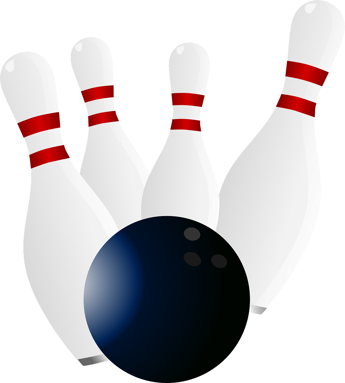 Bowling Pinsand Ball Vector PNG Image