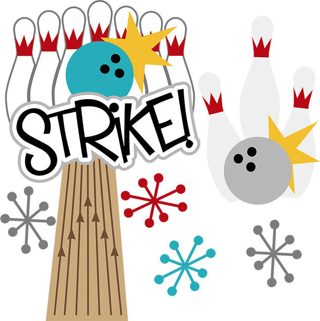 Bowling Strike Celebration Cartoon PNG Image