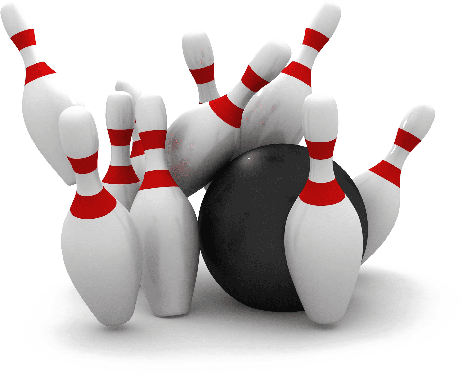 Bowling Strike Impact PNG Image