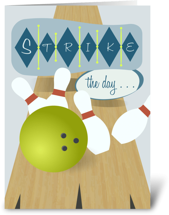 Bowling Strike The Day Illustration PNG Image