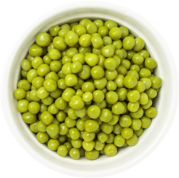 Bowlof Green Peas Top View PNG Image