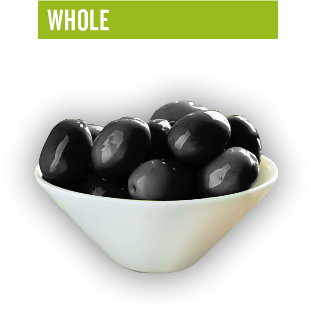 Bowlof Whole Black Olives PNG Image