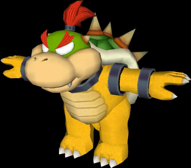 Bowser Classic3 D Render PNG Image