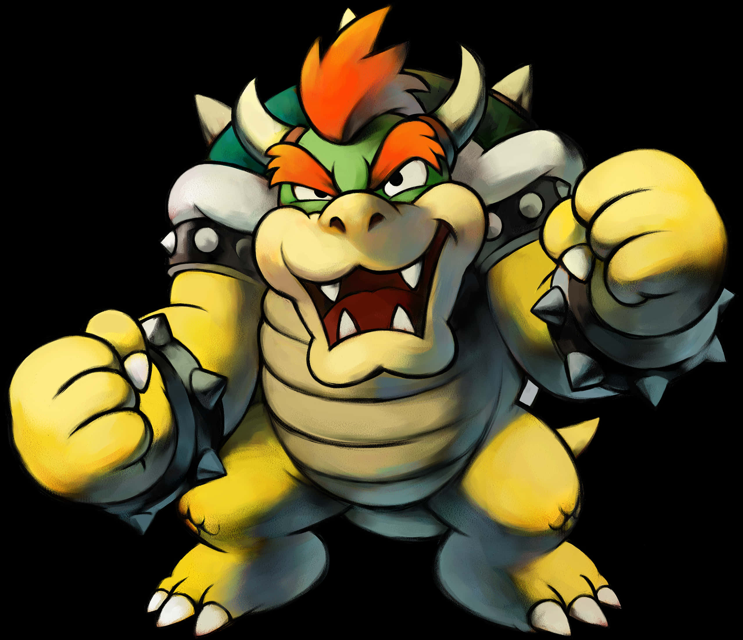 Bowser Fierce Stance PNG Image