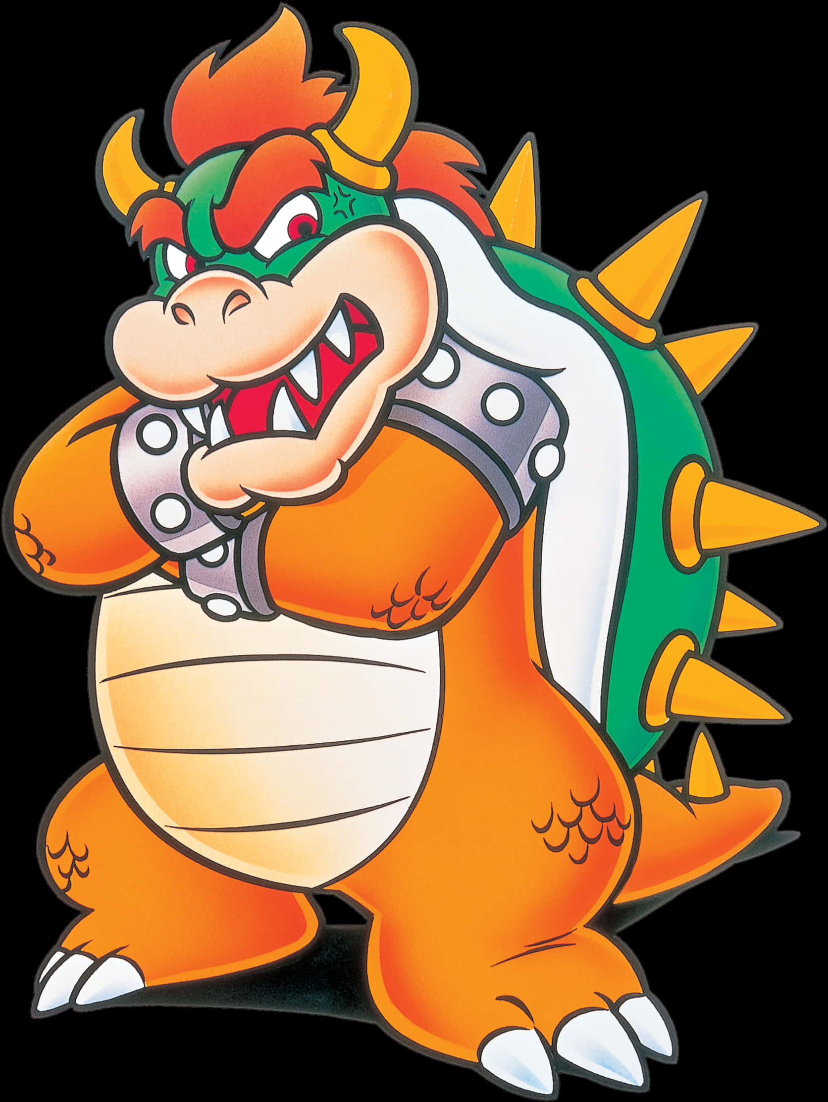 Bowser Smiling Artwork PNG Image