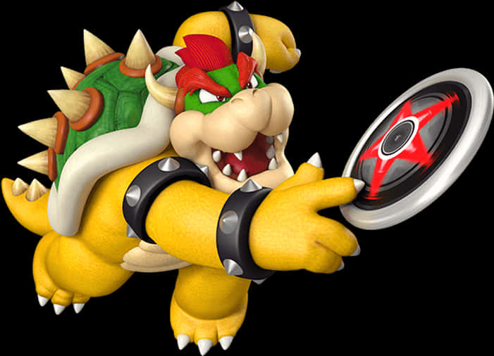 Bowser With Spiked Bracelets PNG Image