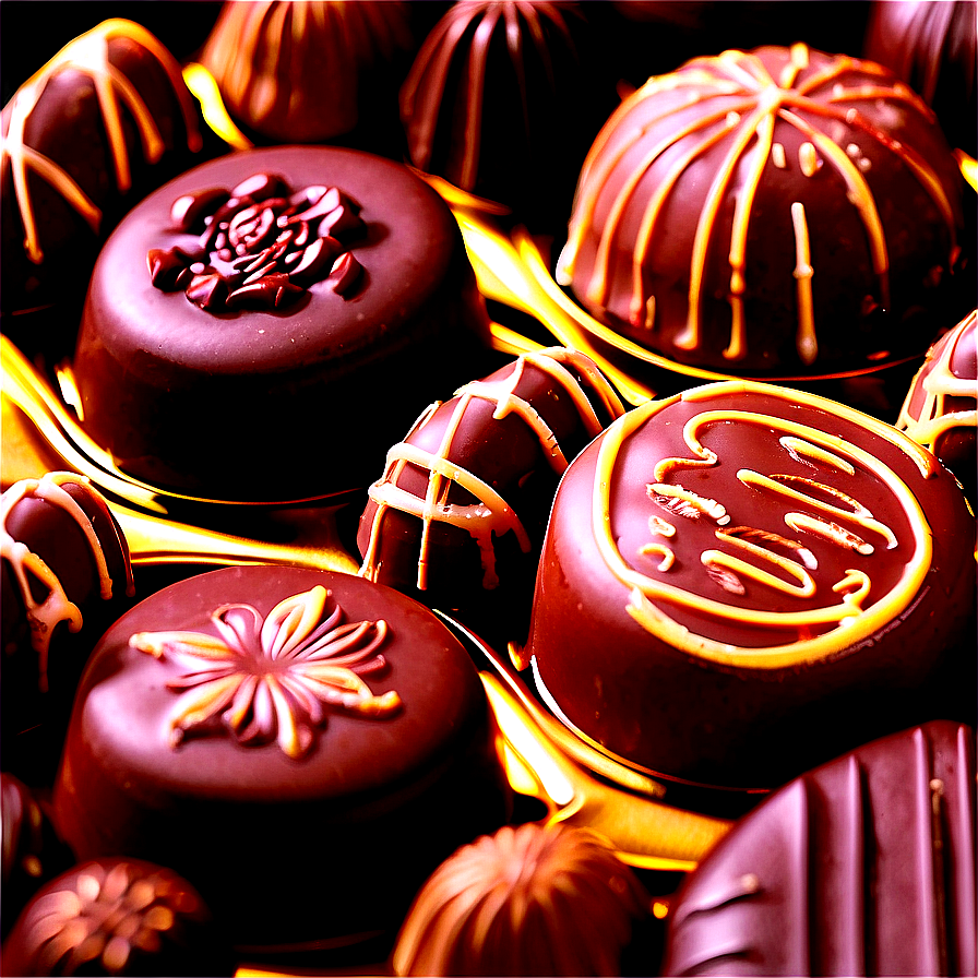 Box Of Chocolate Pralines Png Hrk99 PNG Image